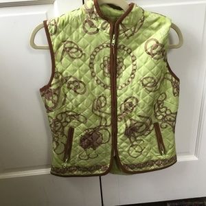 100% silk Hermès like vest